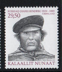 Greenland Sc 629  2012 Hans Hendrik Explorer stamp mint NH