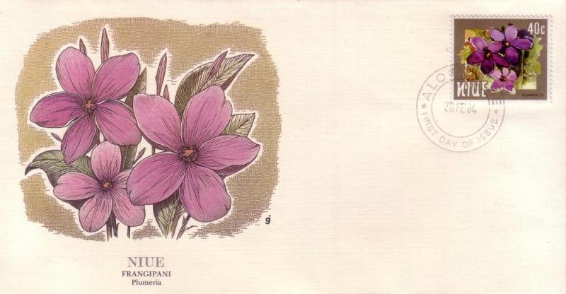 Niue FDC SC# 423 Frangipani Flower L249