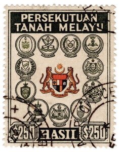 (I.B) Malaya Federation Revenue : Duty Stamp $250 (1963)