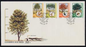 Bophuthatswana 169-72 on FDC - Trees, Animals, Birds, Insects