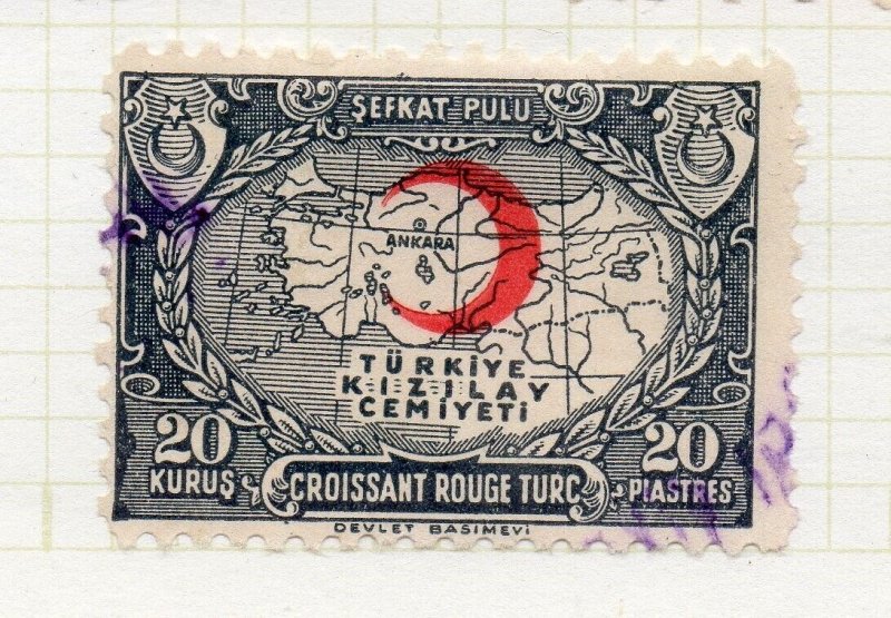 Turkey Crescent Issue Optd 1934 Issue Fine Used 20K. NW-270703