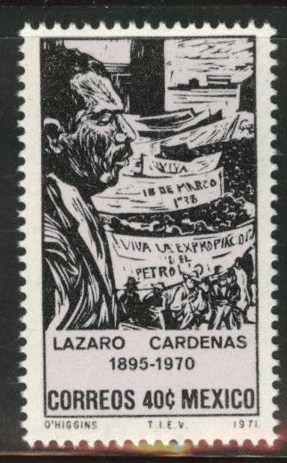 MEXICO Scott 1035 MNH** 1971 Cardenas stamp