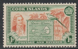 Cook Islands Scott 132 - SG151, 1949 Pictorial 1d MH*