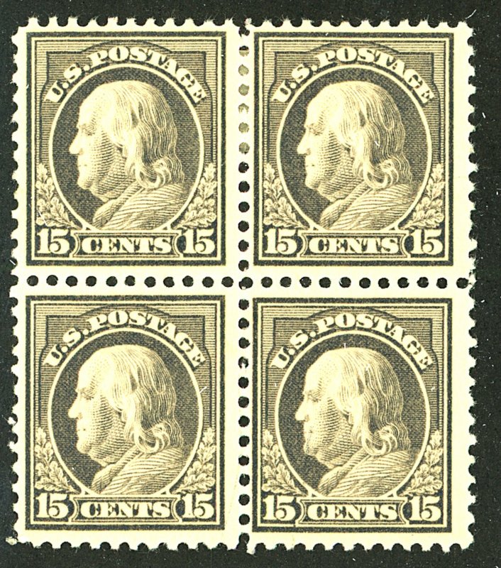 U.S. #514 MINT BLOCK OF 5 OG HR