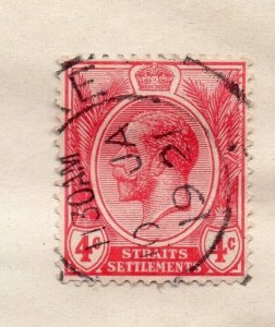 Malaya Straights Settlements 1921 Early Issue Fine Used 4c. NW-208906