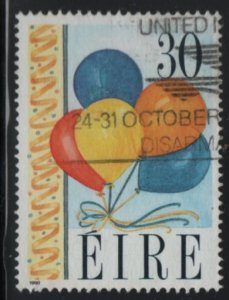 Ireland 1990 used Sc 798 26p Balloons - Greetings Booklet