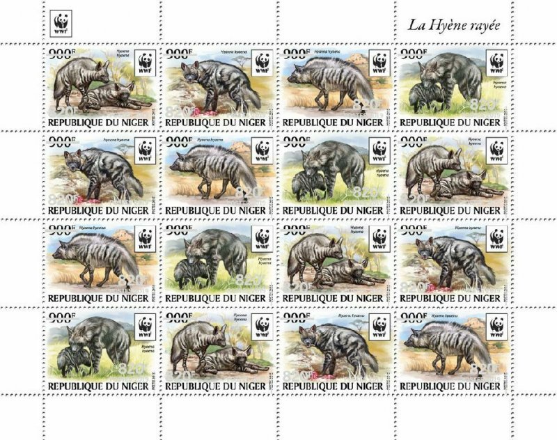 Z08 NIG190424d2 NIGER 2019 WWF Hyena MNH ** Postfrisch