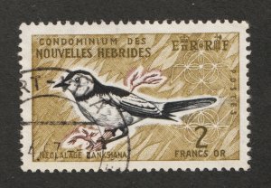 1963 FR. New Hebrides Sc# 121 - 2 Francs, Bird, Used stamp Cv$15.00