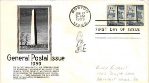 #1034 Bunker Hill Monument - Anderson Cachet