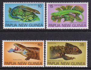 Papua New Guinea 478-481 Reptiles MNH VF