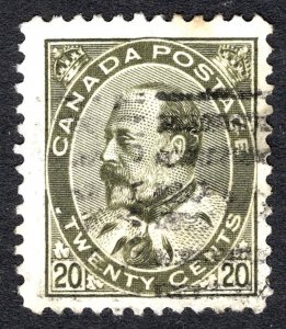 Canada 1903 20¢ EDWARD VIII Stamp #89 CV $50