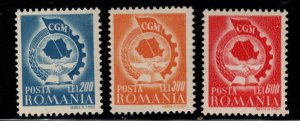 Romania Scott 639-641 MH*  stamp set 1947