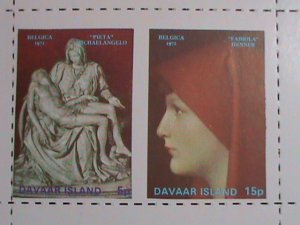 DAVAAR ISLAND STAMPS-1972- FAMOUS PAINTING-MNH-S/S SHEET VF VERY FINE