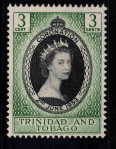 Trinidad  & Tobago Scott 84 MH*  QE2 Coronation stamp