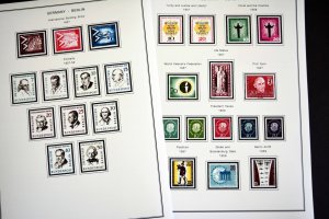 COLOR PRINTED GERMANY BERLIN 1948-1990 STAMP ALBUM PAGES (76 illustrated pages)