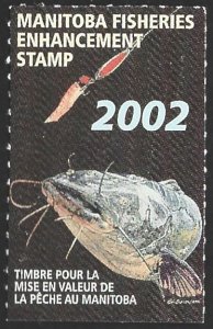 2002 Canada MANITOBA Wildlife Conservation Fishing Revenue #MBF10 VF-NH-