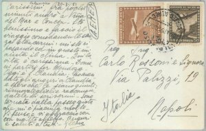 81550 - CHILE - POSTAL HISTORY -   POSTCARD  to ITALY  1951