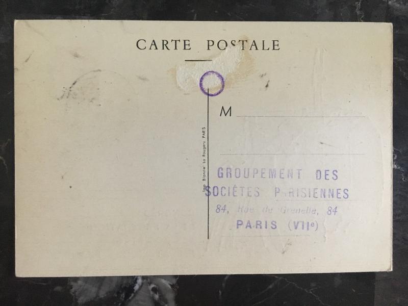 1946 France Postcard Cover Philatelic Congress paris