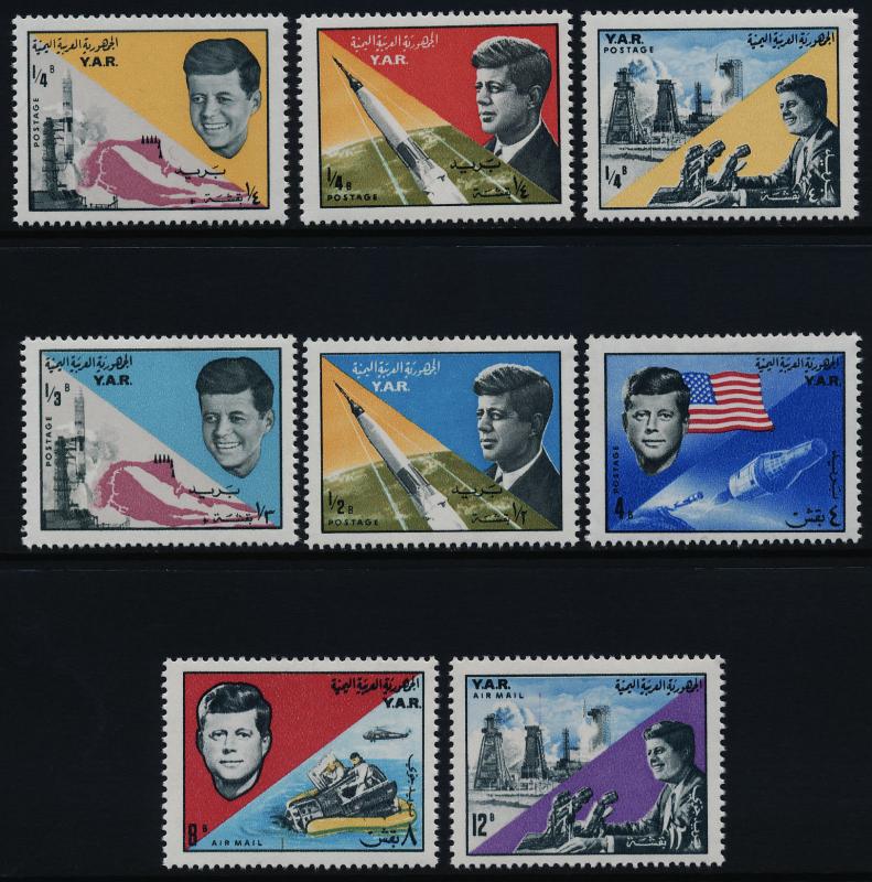 Yemen Arab Republic 216-216G MNH John F. Kennedy, Space, Rocket