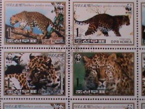 ​KOREA-1998-WWF-WORLD WILDLIFE FUND-LOVELY PANTHERS -CTO SHEET VF- LAST ONE