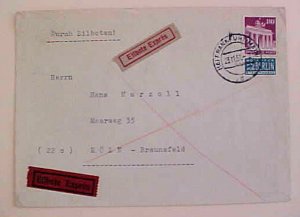 GERMANY  COVER BUILDING  80p 1951 EXPRESS B/S KOLN