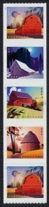 U.S.#5553a Barns 36c Postcard Rate Vertical PNC5, MNH.