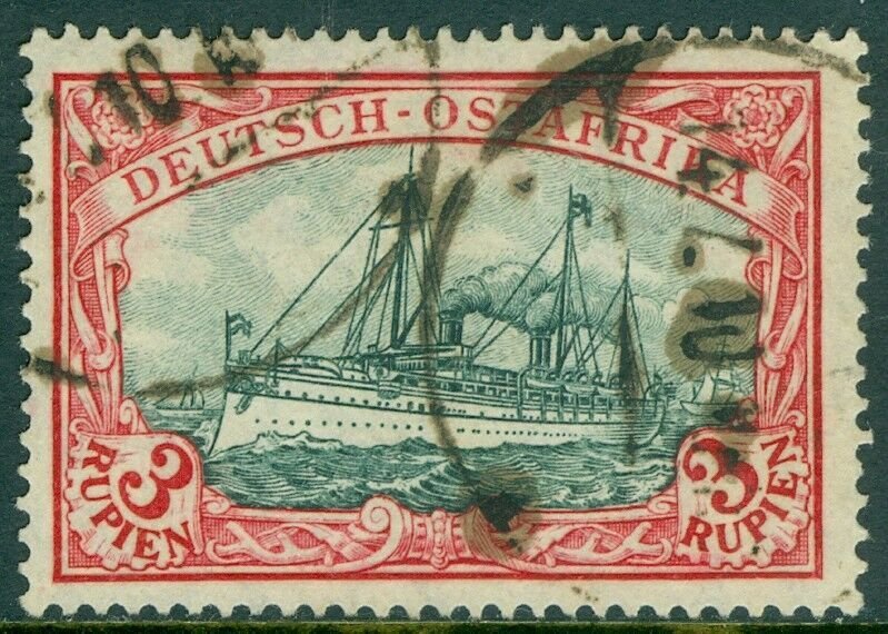 EDW1949SELL : GERMAN EAST AFRICA 1908 Sc #41a Red & Blackish Green Used Cat $400