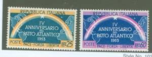 Italy #637-8 Mint (NH) Single (Complete Set)