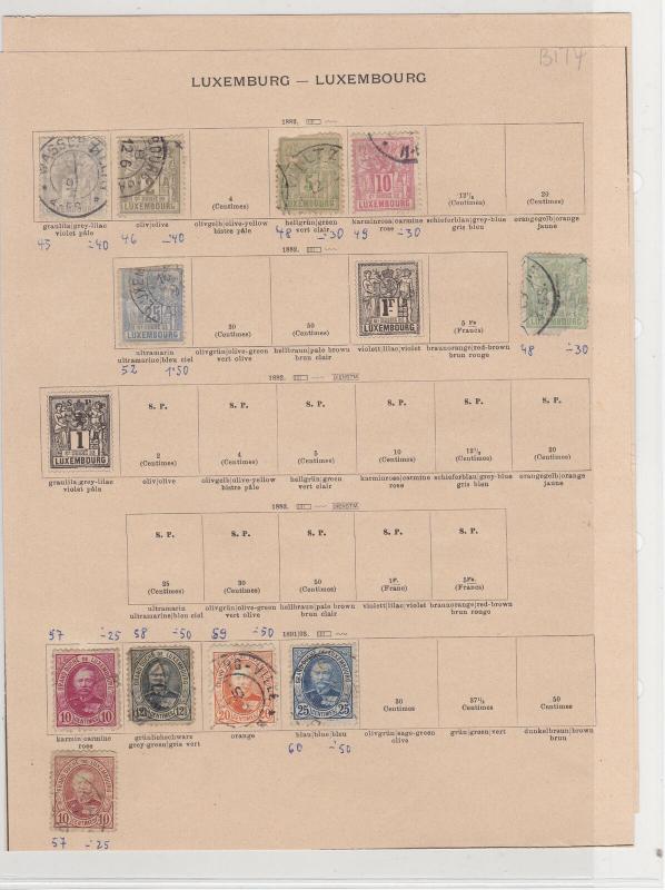 Luxembourg Stamps On 2 Pages Ref: R7277