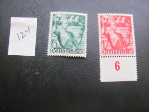 GERMANY 1938 MNH  SC B116-B117 SET  XF 20 EUROS (124)