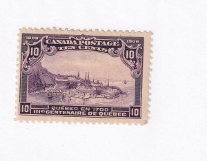 CANADA # 101 FVF-MLH QUEBEC ISSUE CAT VALUE $200 AT 20% ITS A HOUSE ON THE HILL