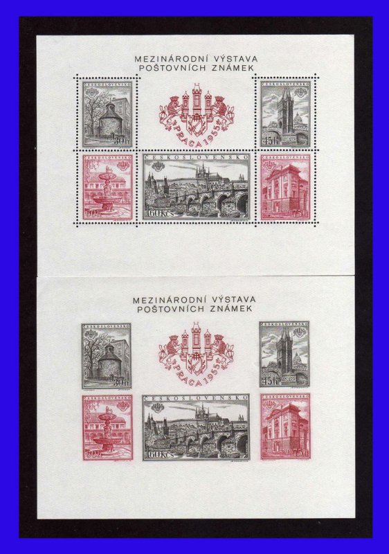 1955 - Checoslovaquia - Scott n HB. 719 - Dentada + Sin dentar - MNH - CH- 006