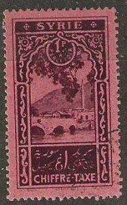 Syria J34, used, tiny thin.  1925. (s945)