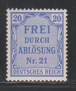 Germany,  20pf Prussia (SC# OL5) MNH