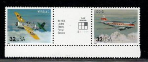 UNITED STATES SC# 3142 VERT GUTTER PAIR VF/NH