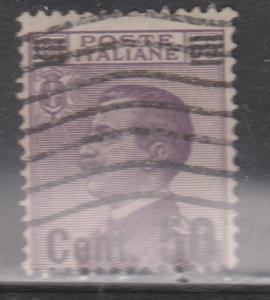 ITALY Scott # 157 - Used - King Victor Emmanuel III Issue Of 1923-25 Overprinted