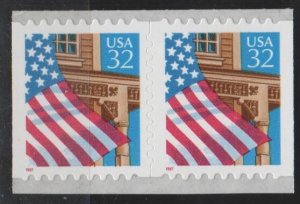 #2921b, Pair.  Flag over Porch  MNH.  (32 cent)