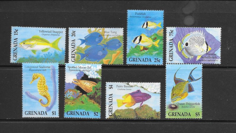 FISH - GRENADA #2350-7  MNH