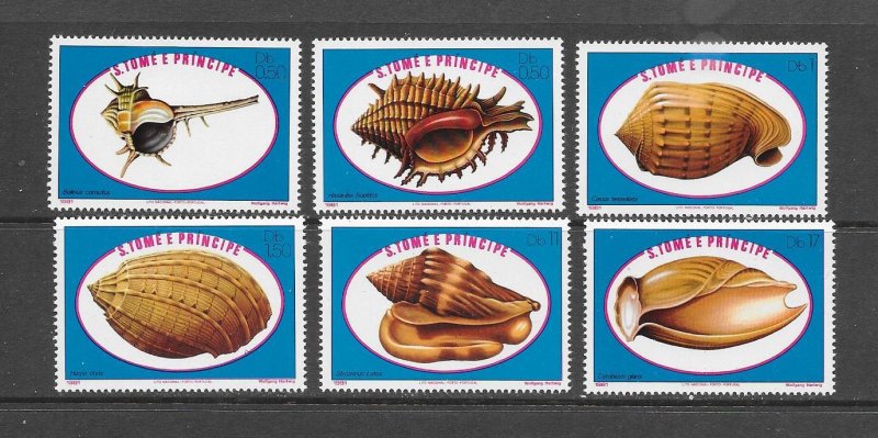 SHELLS - ST THOMAS & PRINCE #605-10  MNH