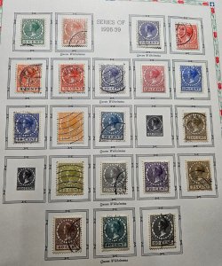 Stamp Europe Netherlands Series of 1926-39 A23 #172-183, 185, 187-193 used & MLH