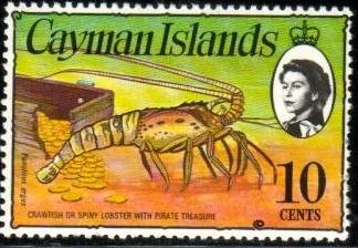 Spiny Lobster & Gold Coins, Cayman Islands stamp SC#338b MNH