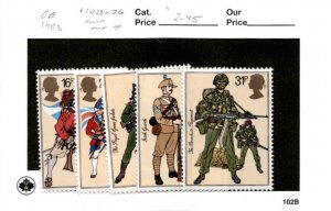 Great Britain, Postage Stamp, #1022-1026 Mint NH, 1983 Soldiers (AB)