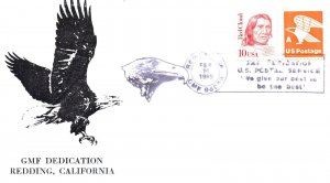 US EVENT SPECIAL PICTORIAL POSTMARK BALD EAGLE GMF DEDICATION REDDING CA 1989