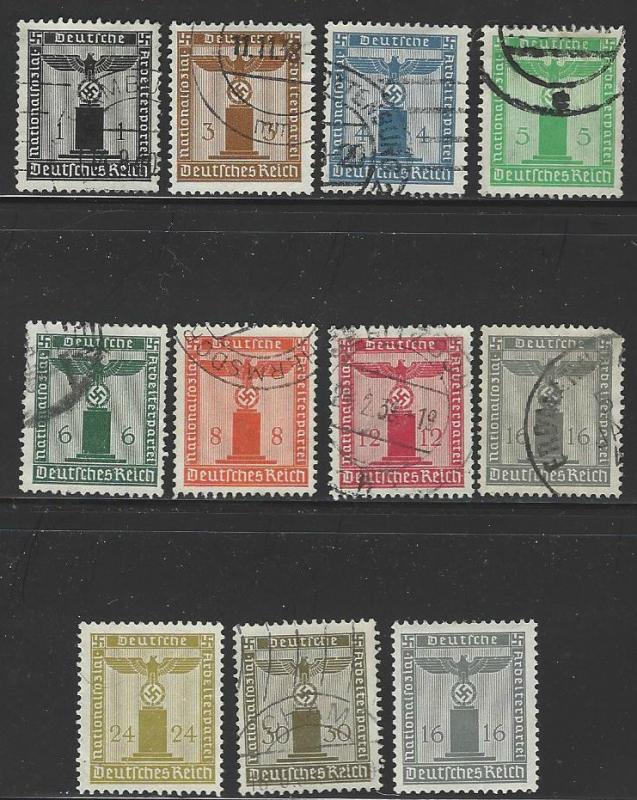 Germany #S12-S22 Full Set of 11 Used Franchise Stamps