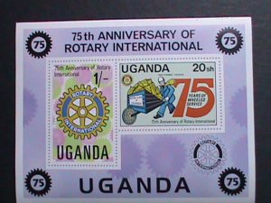 ​UGANDA-1980-SC#298a 75TH ANNIVERSARY-ROTARY INTERNATIONAL-MNH-S/S-VERY FINE