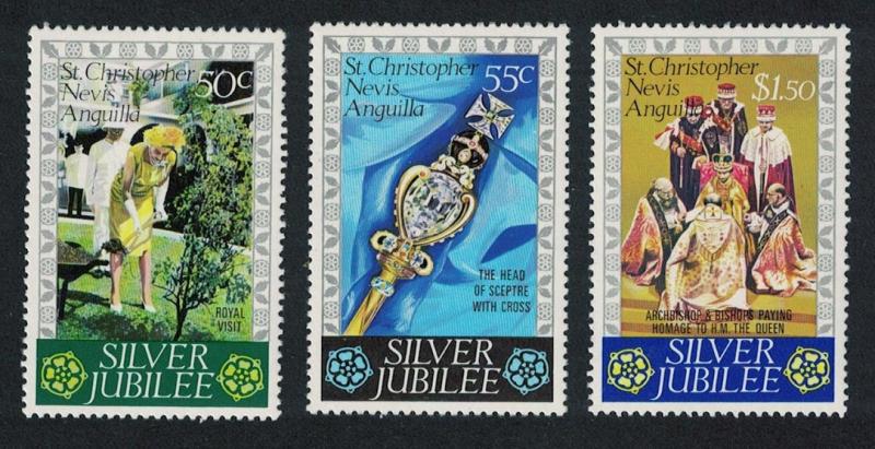 St. Kitts-Nevis Royal Silver Jubilee 3v SG#367-369