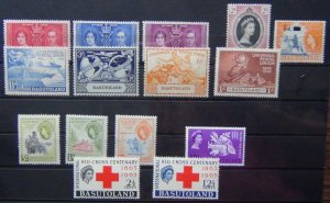 Basutoland 1937 1963 Coronation UPU Council FFH Red Cross 1/2d Overprint MNH