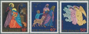 New Zealand 1985 SG1376-1378 Christmas set MLH