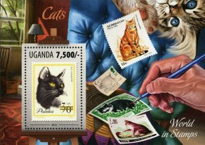 Cats Stamp Postage Stamps Polska Pet Domestic Animal S/S MNH #3158 / Bl.443