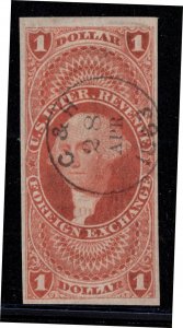 U.S. - R68a - With C& H - Apr 28, 1863 cancel - Used